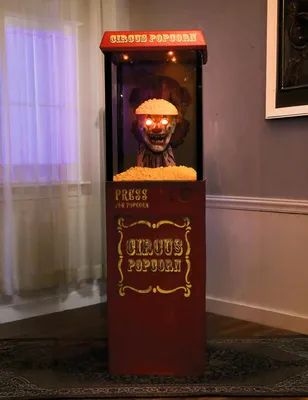 Produktbild von Animatronic Popcorn Spender mit Horrorclown effekt, 1,75m -