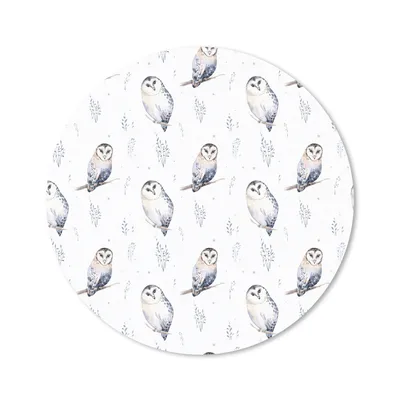 Produktbild von MuchoWow® Mauspad Mousepad Winter - Muster - Eule 50x50 cm - Mousepads - Maus Mat - Pad - Mausunterlage - Vinyl