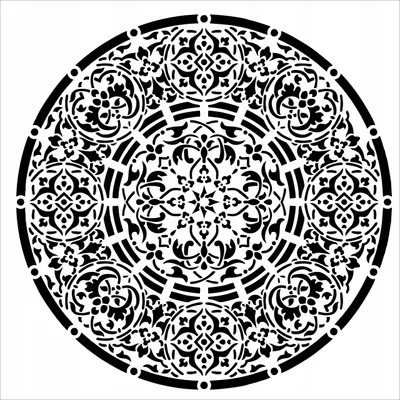 Produktbild von szablon-studio Mandala Wiederverwendbare Mal-Schablone 50x50cm