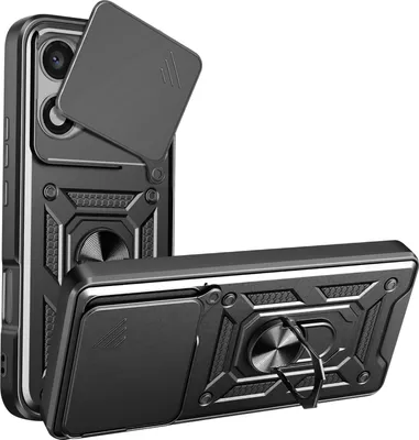 Immagine prodotto di Avizar, Honor 400 Lite Custodia Anello Magnete Protezione Fotocamera, Nero
