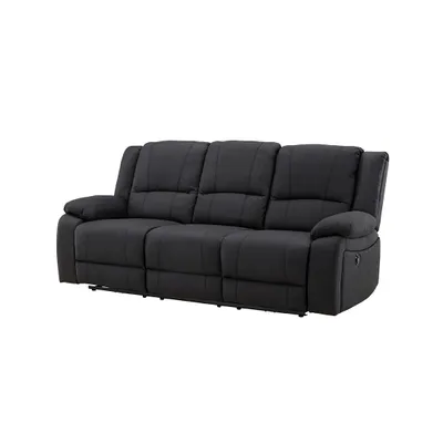Image de Singapore canapé fauteuil 3 places noir.