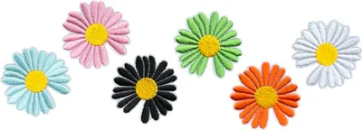 Produktbild von Daisy Margriet Blumen Aufbügler-Emblem, kleines Set, 6 Stück