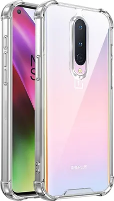 Produktbild von Transparent Hülle für OnePlus 8, Hybrid Klar Rückseite TPU Bumper Stoßfeste Handyhülle