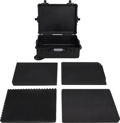 Obrázek produktu pro vidaXL Letecký kufr s kolečky černý 63x50x23 cm PP