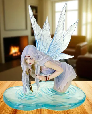 Produktbild von Fee Figur „Fishing for Riddles“ von Selina Fenech – Handbemalte Elfenfigur
