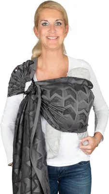 Produktbild von HOPPEDIZ Babytragetuch Ring-Sling kbA Amsterdam black