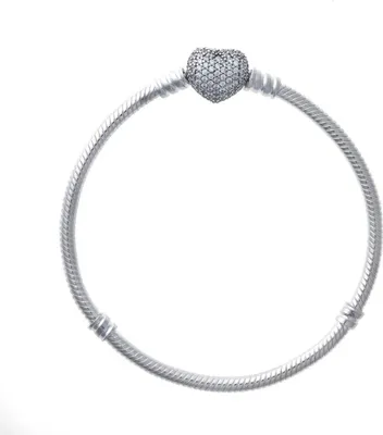 Produktbild von Silberarmband mit glitzerndem Herz 590727CZ - Länge: 16 cm