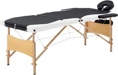 Produktbild von Famanu Massagetisch Klappbar mit Holzrahmen 3 Zonen - Therapie und Entspannung