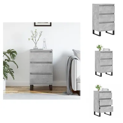 Produktbild von vidaXL Sideboard Betongrau 40x35x70 cm Holzwerkstoff -  Sideboards