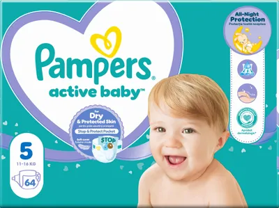 Produktbild von Windeln active baby, Größe 5 (11-16 kg), 64 Stück