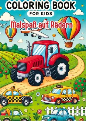 Produktbild von Bunte Fahrzeug-Malbuch für Kinder