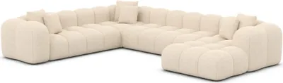 Produktbild von Strukturstoff U-Form XXL Wohnlandschaft Valora Creme Rechts