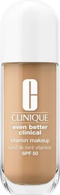 Produktbild von Clinique Even Better Clinical Vitamin Makeup SPF 50, Pumpenflasche, Flüssigkeit, Mischhaut, trockene Haut, normale Haut, ölige Haut, Empflindliche Haut, Aufhellend, Feuchtigkeitsspendend, Schutz, Glättend, Licht, Mittel, Kühl
