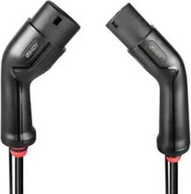 Produktbild von Lindy 30111, Schwarz, Typ 2, Typ 2, Schwarz, Abgewinkelt, Abgewinkelt