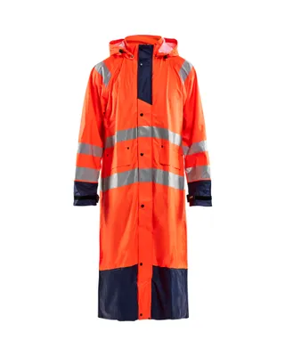 Produktbild von Blakläder High Vis Regenmantel Level 1 in div. Farben, Farbe:orange/marineblau, Größe:S