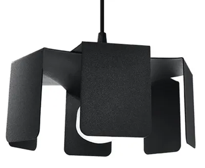 Zdjęcie produktu dla Lampa wisząca TULIP czarna 1xE27x60W metal wym:110x25x25cm IP20 Sollux Lighting
