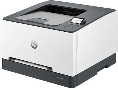 A studio shot of an HP Color LaserJet Pro printer.