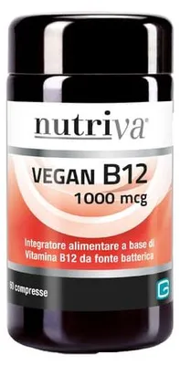 Imagen del producto de NUTRIVA, vitamina B12 vegana, 60 comprimidos, 1000 mcg