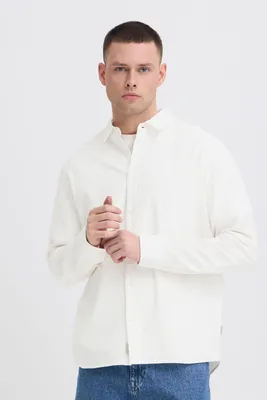 Image de Blend BHAban - Chemise en lin pour homme, manches longues, mélange de coton, coupe classique