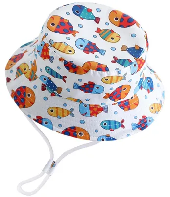 Produktbild von Sonnenhut Kinder 1-8 Jahre Jungen Mädchen 12-24 Monate Baumwolle Mesh atmungsaktiv verstellbar breite Krempe bunt