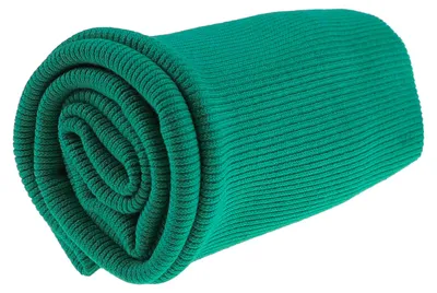 Aufgerolltes geripptes Strickbündchen in Amazonas, 16x80 cm – elastischer Bündchenstoff.