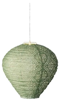 Produktbild von LED-Solarlaterne - 30 x 28 cm - Grün - Kunststoff