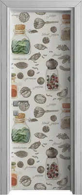Produktbild von Tür Selbstklebende 70x210 cm Türfolie Türtapete Klebefolie - Gewürzen
