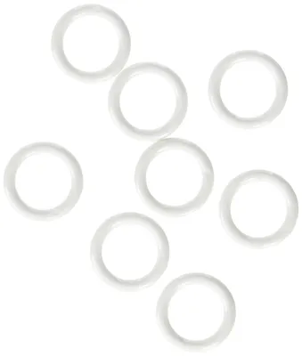 Produktbild von 30 Stück Gardinenringe für Gardinenstangen mit 11 mm Durchmesser, 2,5 mm breit, Kunststoff, weiß