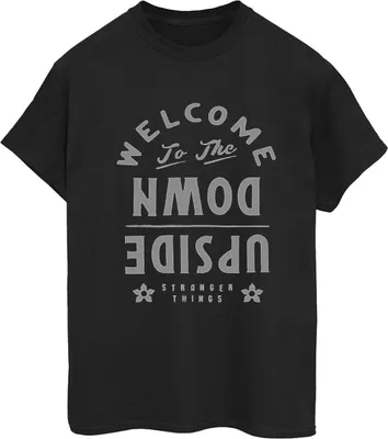 Produktbild von Netflix - "Stranger Things Welcome To Upside Down" T-Shirt für Damen BI44183 (L) (Schwarz)