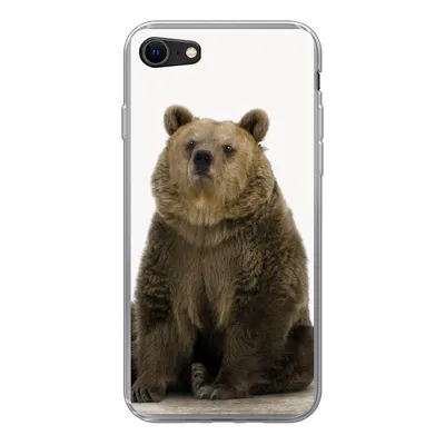 Produktbild von MuchoWow® Handyhülle Schutzhülle Hülle für iPhone 7 Braunbär - Tiere - Bär - Niedlich - Jungen - Mädchen Silikon Softcase Handy Hülle - Kartenhalter