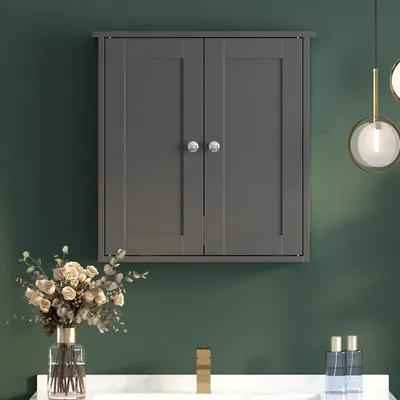 Produktbild von Radelldar Badezimmerschrank Badschrank mit 2 Türen und feuchtigkeitsbeständig,Schwarz