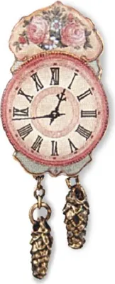 Image de Horloge miniature nostalgique en porcelaine avec chiffres romains