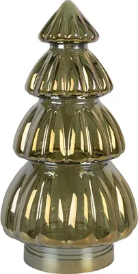 Produktbild von Clayre & Eef Weihnachtsdekorationsfigur Weihnachtsbaum Ø 15x27 cm Grün Glas