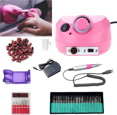Immagine prodotto di TolleTour Tagliaunghie elettrico Manicure Pedicure Cutter File Set Nail Art Professionale Cutter Grinding Stones Diamond Grinder Nail File Pedicure Device Pink