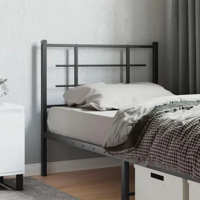 Produktbild von Kopfteil aus schwarzem Metall, 90 cm