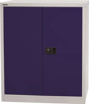 Produktbild von Bisley Universal Flügeltürenschrank - Farbe: Lichtgrau/Oxfordblau