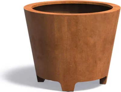 Produktbild von Adezz Conic mit Füßen Pflanzgefäß aus Corten-Stahl Pflanzkübel Blumentopf