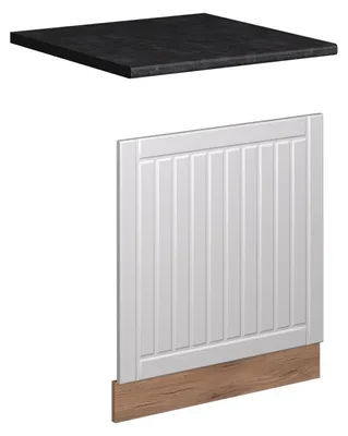 Zdjęcie produktu dla Panel przedni Vicco Fame-Line Biały rustykalny/Dąb goldkraft 60 cm, BP Antracyt, Model 57080