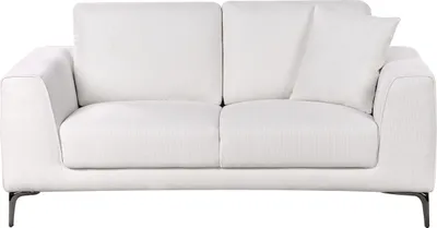 Produktbild von BELIANI Sofa Stoff Weiß 2- Sitzer Bequemes Wohnzimmer Modern Retro