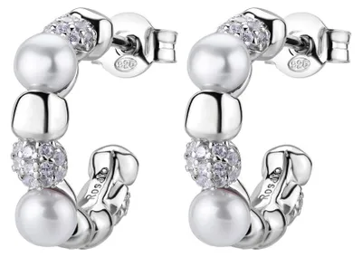 Productafbeelding van Luxueuze oorbellen voor dames, met echte parels en zirkonia, model Azzurra RZAZ035