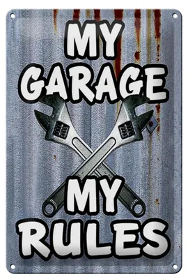 Produktbild von Blechschild Vintage 20x30cm my Garage my rules