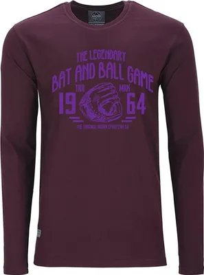 Produktbild von Übergrößen Longshirt Legandary Ball Game lila AHORN SPORTSWEAR Maroon Red 3XL