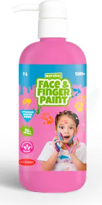 Produktbild von Natural Face & Finger Paint - 1000 Ml Spenderflasche - Pink, Pink, Nicht toxisch, Waschbar, 1000 ml