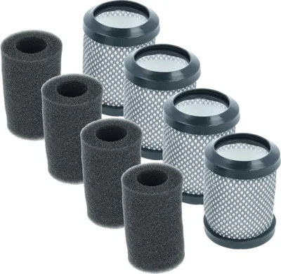 Produktbild von vhbw 4x Staubsaugerfilter kompatibel mit Hoover HF122RPT001, HF122RH011, HF122RFB001, HF122RDD001, HF122RH Staubsauger - Abluftfilter Grau