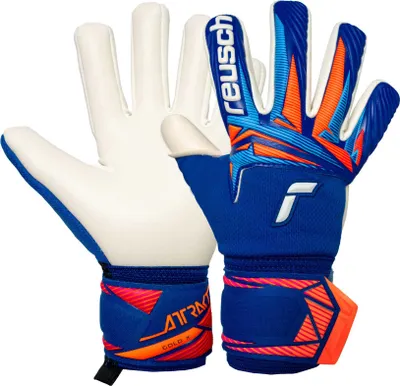 Produktbild von Reusch Torwarthandschuhe Attrakt Gold X NC Junior Profi mit atmungsaktiven Mesh-Einsätzen 4126 sharp blu/wht/shock orng 8