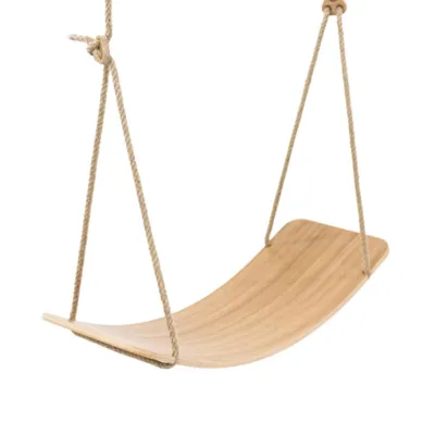 Produktbild von leg&go Balancierbrett & Schaukel 2-in-1, Kinderschaukel aus Holz Indoor, 88 x 28 cm
