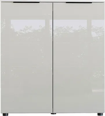 Produktbild von Kommode - 90 x 99 cm - 2 Türen - Sandgrau - Glas