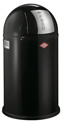 Obrázok produktu pre Wesco Pushboy Junior odpadkový kôš, tlačný kôš, zberač odpadu, oceľový plech, čierny, 22 l, 175531-62