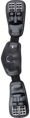 Immagine prodotto di Sottopancia corto in pelle Waldhausen sottopancia elastico da sella sottopancia in pelle sottopancia corto nero 90 cm