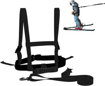 Produktbild von Ski- und Snowboardgurt für Kinder mit abnehmbarer Riemen - Trainingsgurt für Skater - Geschwindigkeitskontrolle - Anfänger - Wintersport Zubehör